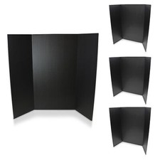 4 Pack Black Project Display Boards 36x48 Science Fair Presentation Boards