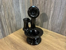 Vintage Pottery Candlestick Telephone Candle Stick Phone Caddy Planter C5 