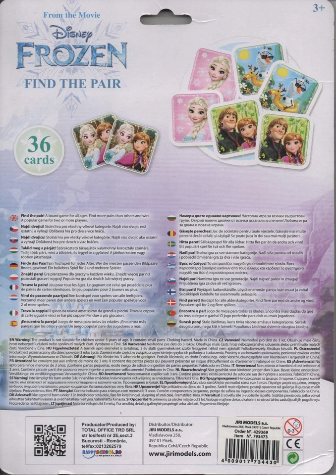 Disney Frozen Find The Pair Memory NEU und verschweißt - Bild 2 von 2