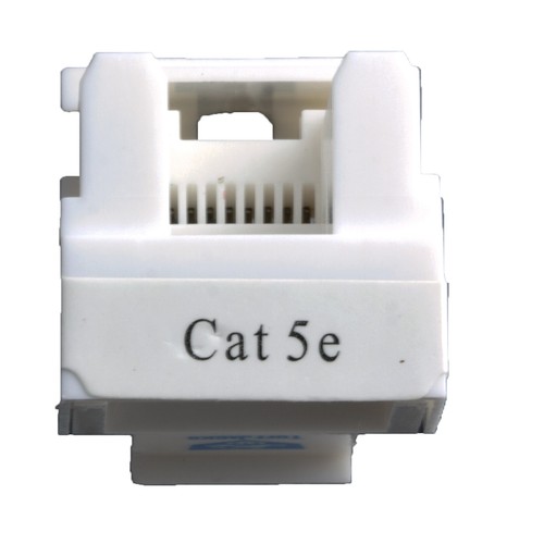 10 Pack Cat-5E 110 Punch SlimLine Keystone Data Jack in WHITE Computer Network - Picture 5 of 11