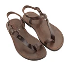 Men's Leather and Leather Sandals Made in Italy Handcrafted - Men Leather Sandals