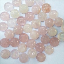 100Pcs 12mm Wholesale Natural Rose Quartz Round Cab Cabochon DIY HH7065