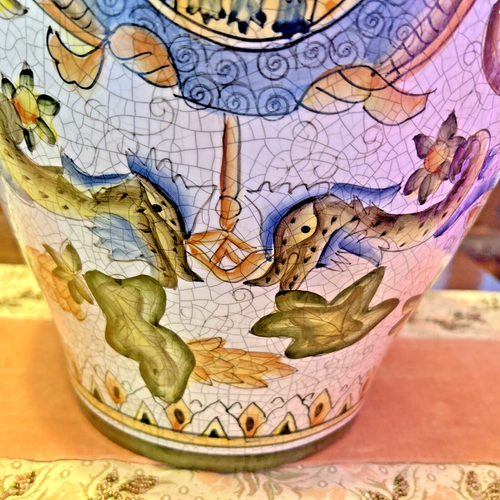 Vintage Deruta Pottery Wine Jug Vase Wine Vase 19" Made In Italy eBay