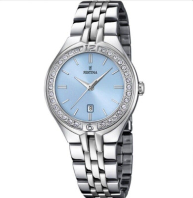 Festina Damenuhr Himmelszifferblatt Brillantengehäuse F16867/4.
