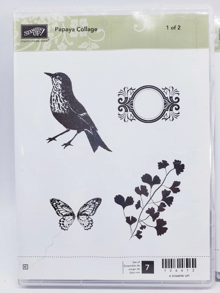 Stampin Up Lot of 4: Simple Stems, Nature's Hello, Papaya Collage 1 & 2 - Image 4 of 4