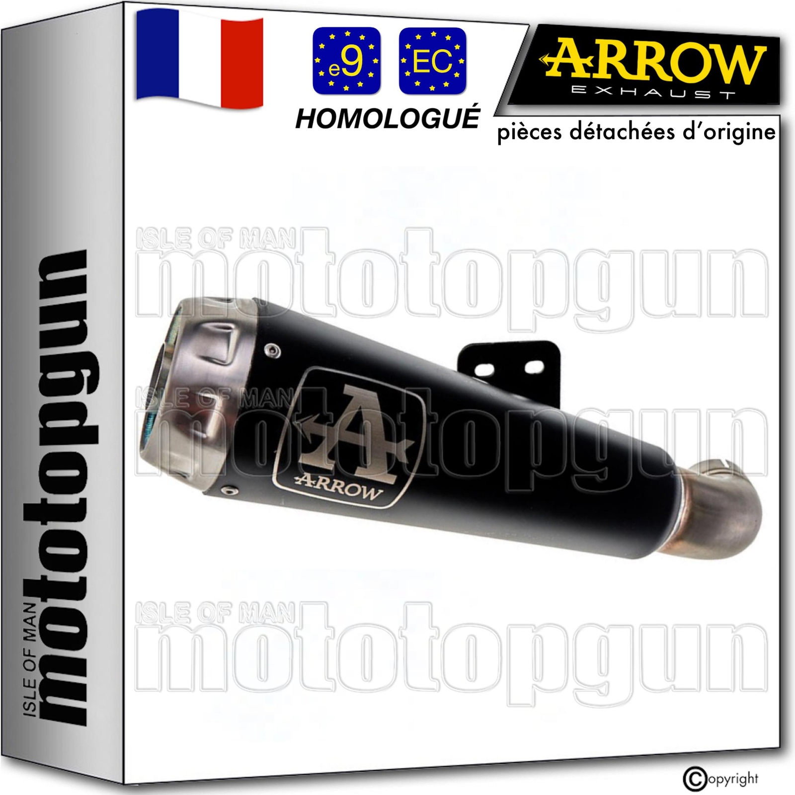 Échappement Arrow Pro-Race Nichrom Noir BMW S1000RR Allégé Performant