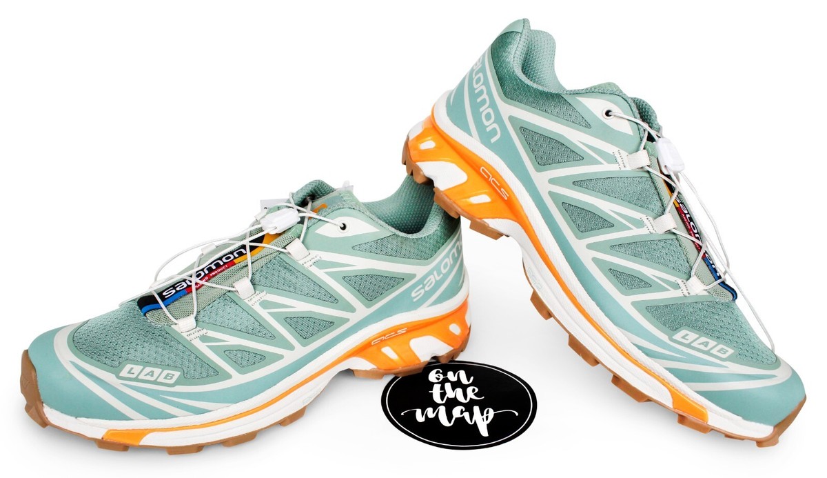 Salomon XT-6 Granite Green Blazing Orange UK 5 6 7 8 9 10 11