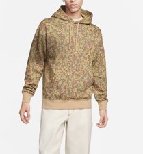 Nike Men  s Hoodie Geometric Print Sportswear Club Pullover 2XL NWT