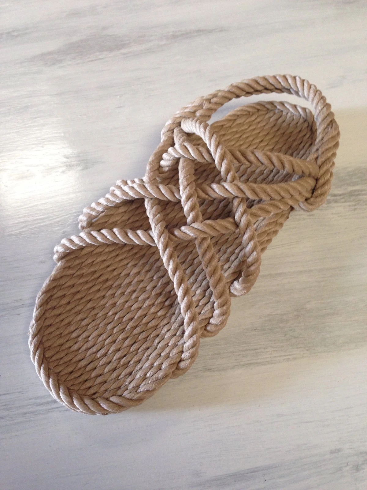 Rope Sandals Beige Men's Size 11 Medium Width Vegan