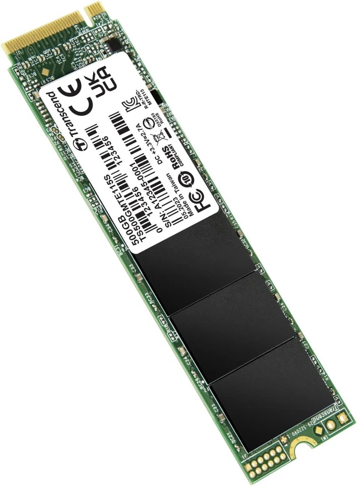 Transcend 500GB PCIe SSD 115S NVMe M.2 2280 PCIe Gen3 x4 SSD Model TS500GMTE115S - Image 3 of 4