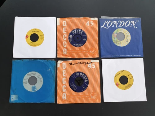 JOB LOT OF 6 X ROLLING STONES 7" VINYL RECORD SINGLES