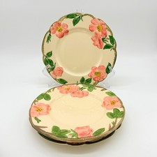 Franciscan Desert Rose Earthenware 8" Luncheon Plates 4-Piece Set Hand-Painted