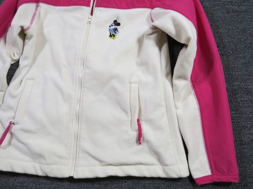 Disney Store Minnie Mouse Jacket Girls Small 6/8 Fleece Full Zip Pockets - Picture 4 of 10