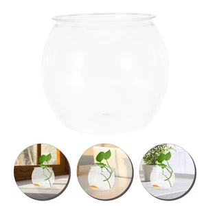 Plastic Aquarium Betta Fish Tank Large Clear Fishbowl Bowl Tank Vase