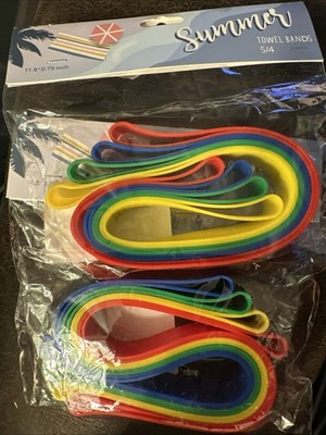 4 Pcs Beach Towel Rubber Bands  for Beach or Pool LOT OF 2 (8 total)