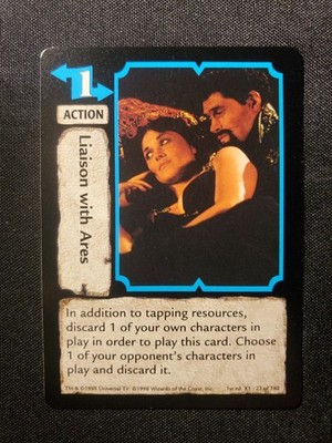 Xena TCG Liaison With Ares 1st Edition 23 Of 180 NM Base Set Warrior Uncommon 