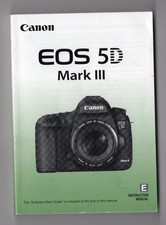 Canon EOS 5D Mark III Digital Camera Instruction Manual / User Guide In English