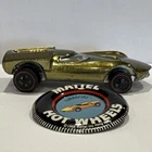 1968 HOT WHEELS Red Line TURBOFIRE Gold W/ White Interior Near MINT With BADGE