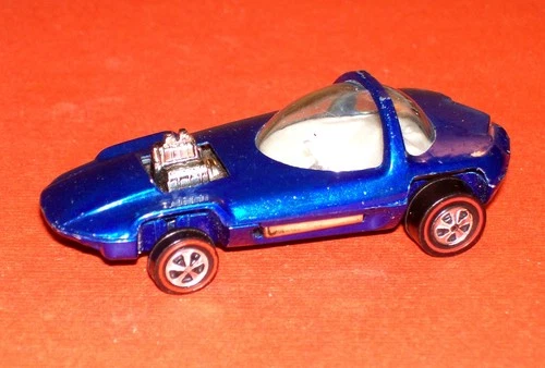 VINTAGE SILHOUETTE DARK BLUE HOTWHEELS REDLINE MATTEL 1967 US CAR Clean
