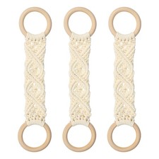 3Pcs Kitchen Dish Towel Holder Hanging Kitchen Towels for Oven Beige
