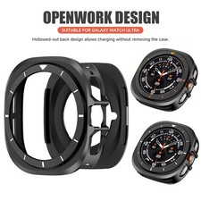 3 in 1 Metal Case for Galaxy Watch Ultra Hard PC Back Cover Tempered Glass Film