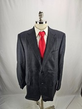 Ermenegildo Zegna Trofeo Men's Blue Windowpane Wool Blazer Jacket 44L