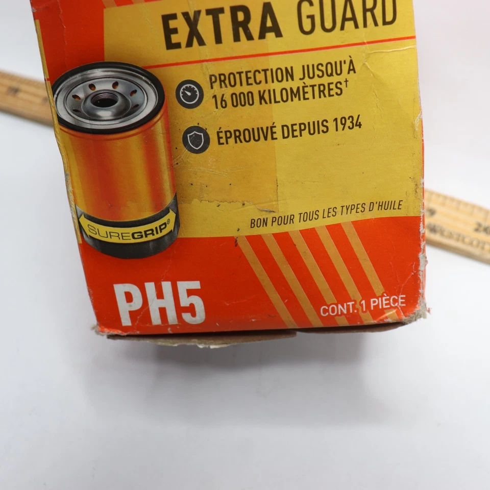 Фильтр масляный спиннинговый интервал замены Fram Extra Guard 10 тыс. миль PH5 - Изображение 2 из 4