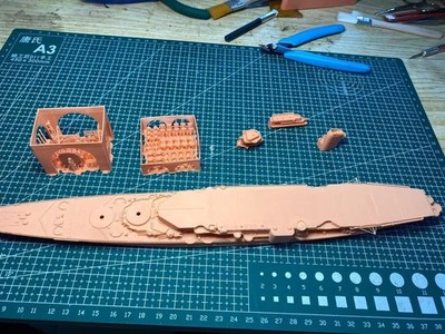 3D Printed 1/700 German Navy Hildebrand Cruiser Unpainted Model Kit NEW！