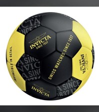 Invicta Soccer Ball Size 5 IGO100-2 Black Yellow New Sealed Sports Gear