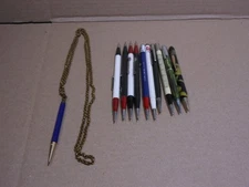 Lot of  11 Vintage Mechanical Pencils - 1 on Chain - Double Ended Monsanto +