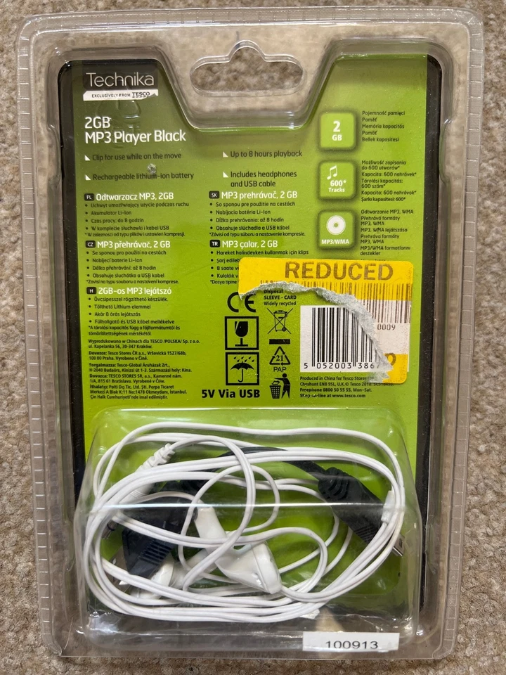 2GB MINI CLIP-ON MP3 PLAYER Black BRAND NEW SEALED! - Image 2 of 2