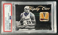 LEBRON JAMES PSA 5 2011-12 PANINI LIMITED #50 TROPHY CASE PRIME G-U PATCH 5/25