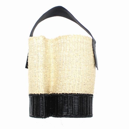 Sacai S Basket Bag Off-White Black