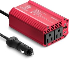 300W Power Inverter DC 12V to 110V AC Car Outlet Adapter with USB-C PD65W ...