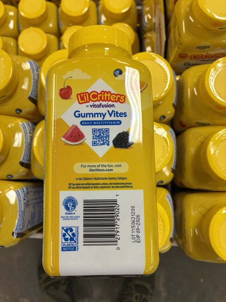 300 Lil Critters IMMUNE GUMMY VITES Diario Multi Vitaminas A B C D E Gomitas de Zinc Foto 2 de 4