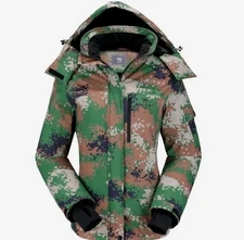 Camel Crown Women's Winter Coat Ski Jacket w/ Fleece Lining Camo Size Small NWT