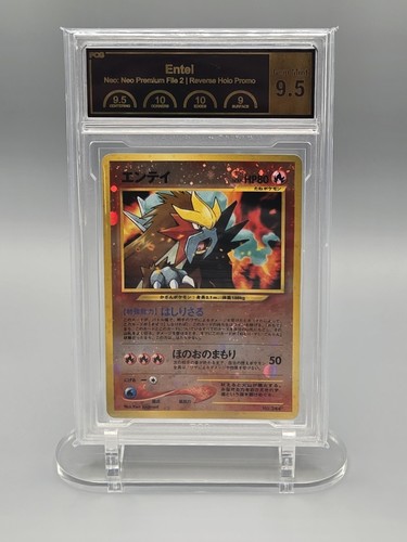 PCG 9.5 Entei No. 244 Neo Premium File 2 Reverse Holo Pokemon Card GEM Mint PSA