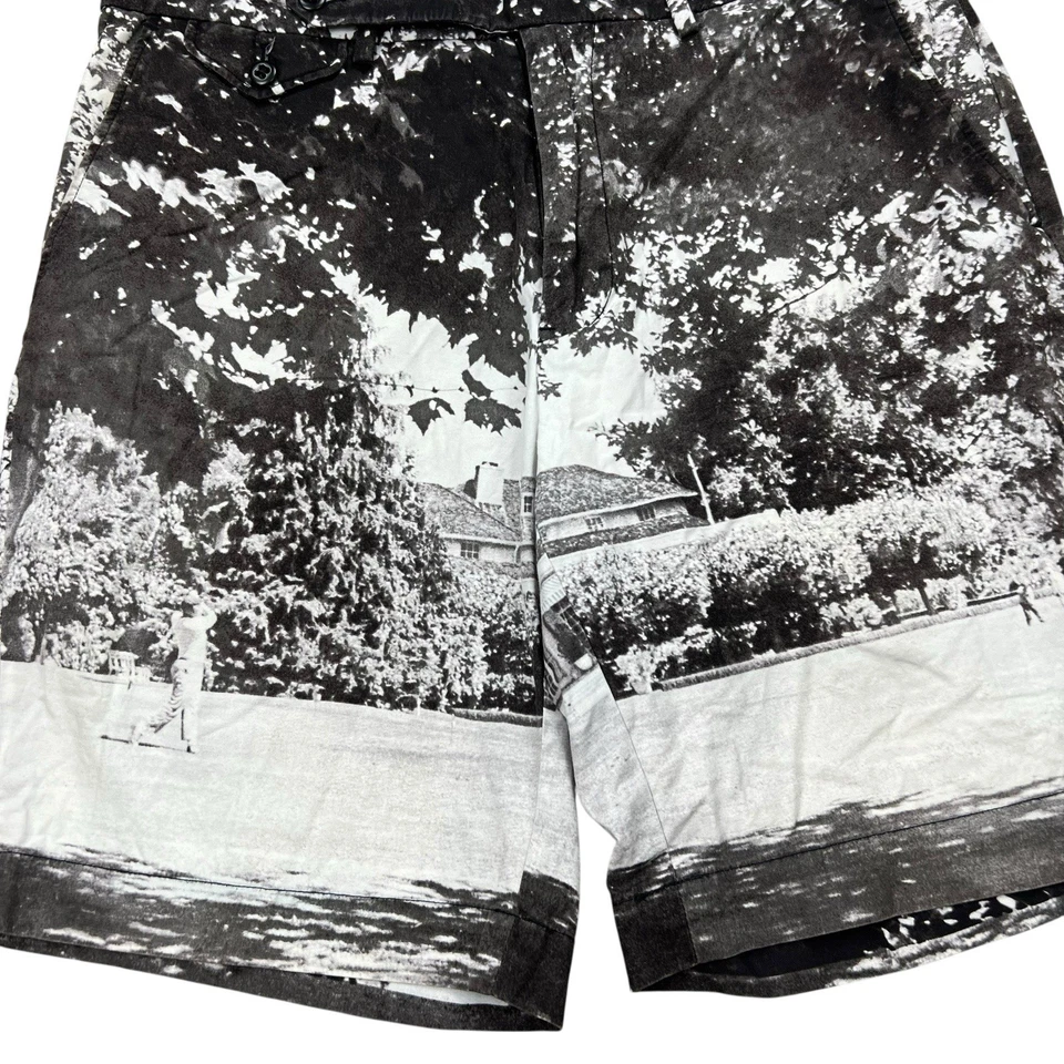 Pantalones Cortos de Golf Polo Ralph Lauren Para Hombre Talla 32 Negro Blanco Estampado Escénico Foto 3 de 4