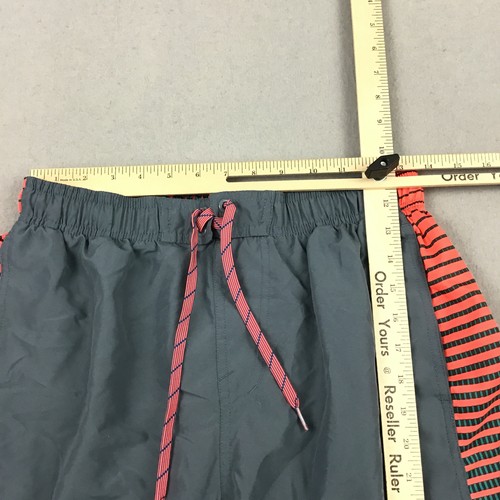 Nike Swim Trunks Men Large Gray Solid Logo Swimming Beach Drawstring Lined L - Picture 5 of 9