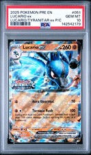 Pokemon PSA 10 Lucario ex 051 Prismatic Evolutions Stamped 2025