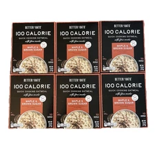 x6 Better Oats 100 Calorie Maple & Brown Sugar Flax Seeds Instant Oatmeal 9.8 oz