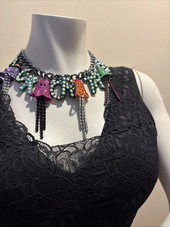 NWT BETSEY JOHNSON HALLOWEEN TRICK OR TRICK STATEMENT NECKLACE $248 - Image 2 of 4
