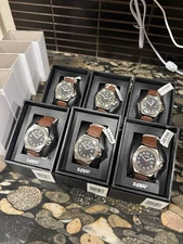 LOT OF 6- Zippo Watches W/ Box 45009-YF New Old Stock Will Need New Battery