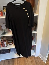 Shein Midi Shortsleeved Sweater Dress Black Fits Like An XL