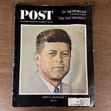 The Saturday Evening Post Magazine JFK IN MEMORIAM DECEMBER 14, 1963, VG