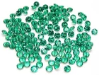 50 PCS. ROUND 3 MM. MACHINE CUT LAB CREATED NANOCRYSTAL EMERALD