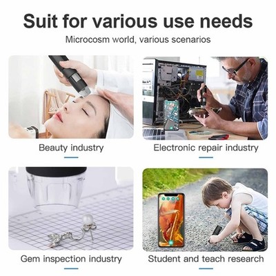 Wireless Digital Microscope 50X To 1000X Magnification 640X480P Resolution SET