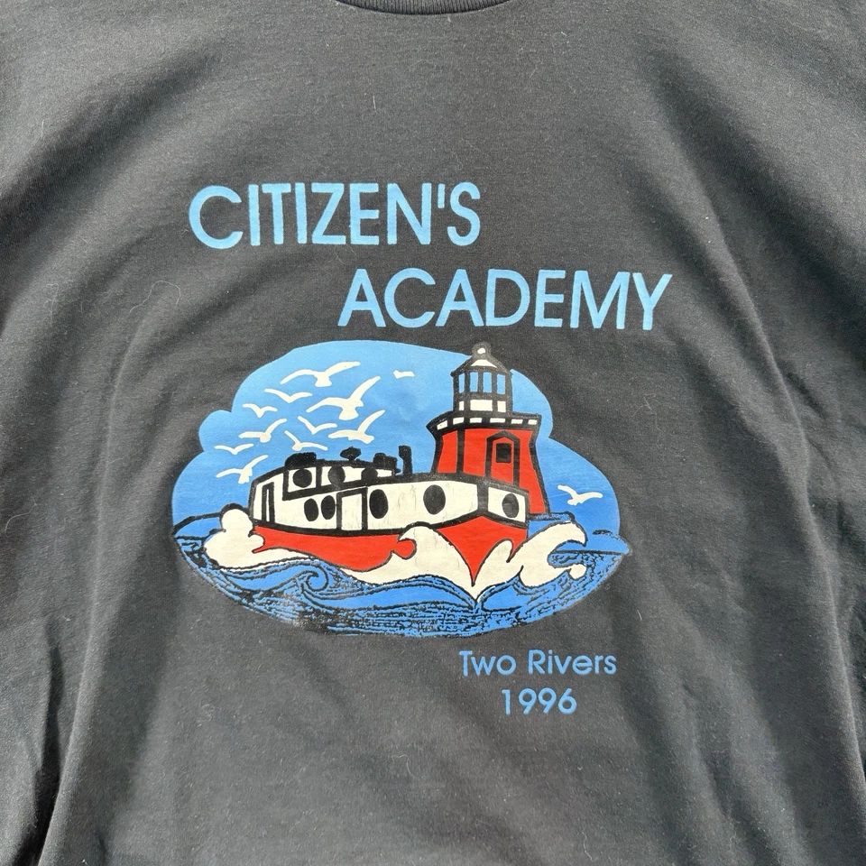 Camiseta vintage Fruit Of The Loom MEJOR talla L puntada única dos ríos WI EE. UU. Foto 2 de 4