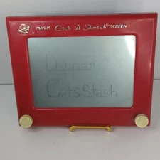 Vintage Original Ohio Art 505 Etch A Sketch Magic Screen Toy Red Working