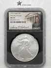 2026 Silver Eagle NGC MS70 FDOI Anna Cabral Signed